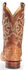 Image #7 - Justin Men's Waxy Full Quill Ostrich Western Boots - Broad Square Toe, Cognac, hi-res