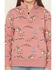 Image #3 - Ariat Girls' Horse Print 1/4 Zip Pullover, Pink, hi-res