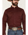 Image #3 - Cody James Men's Basic Solid Long Sleeve Button-Down Stretch Western Shirt, Wine, hi-res