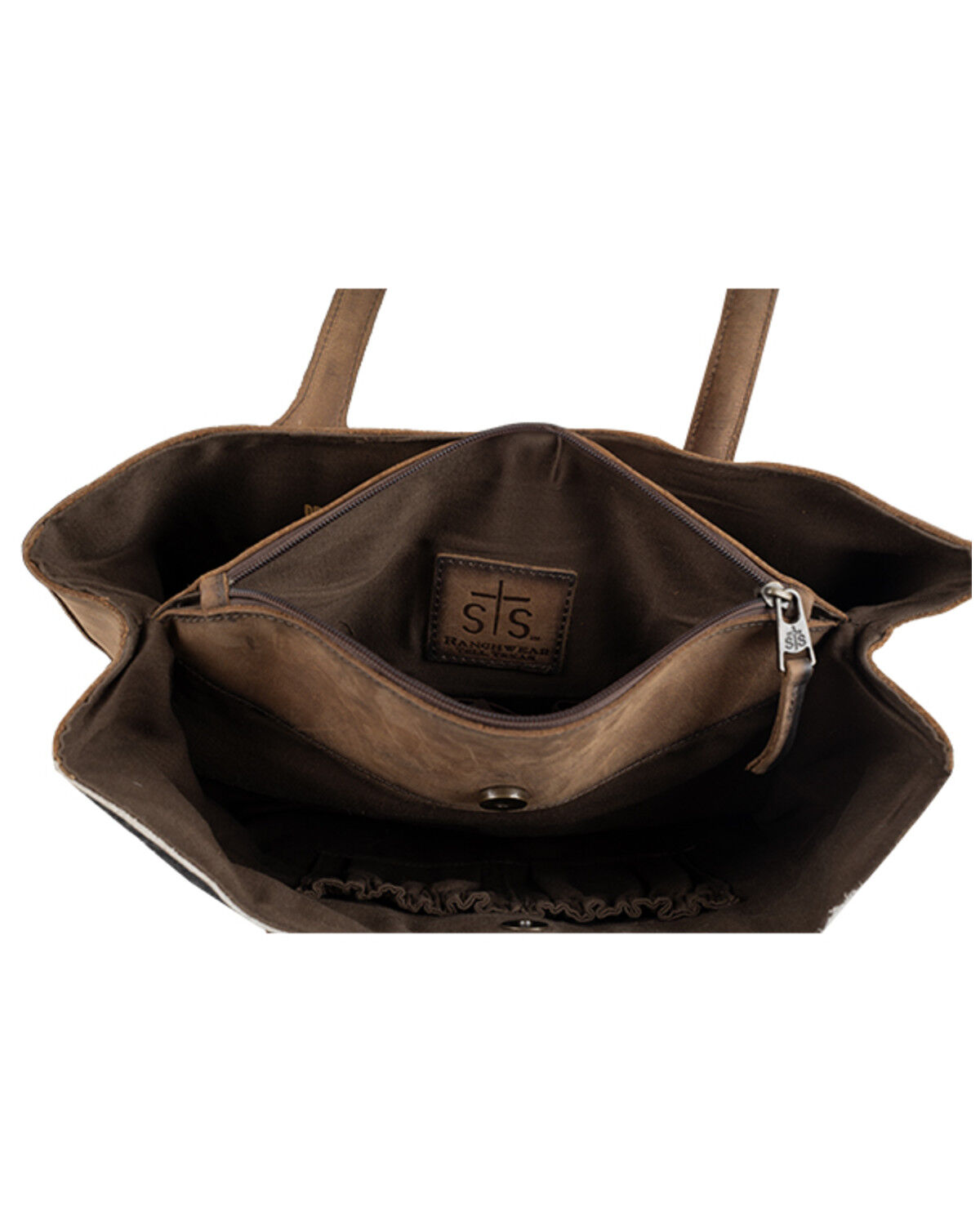 Image #7 - STS Ranchwear By Carroll Josie Cowhide Tote Bag, Brown, hi-res