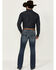 Image #3 - RANK 45® Men's Yuma Medium Wash Slim Bootcut Stretch Denim Performance Jeans , Blue, hi-res
