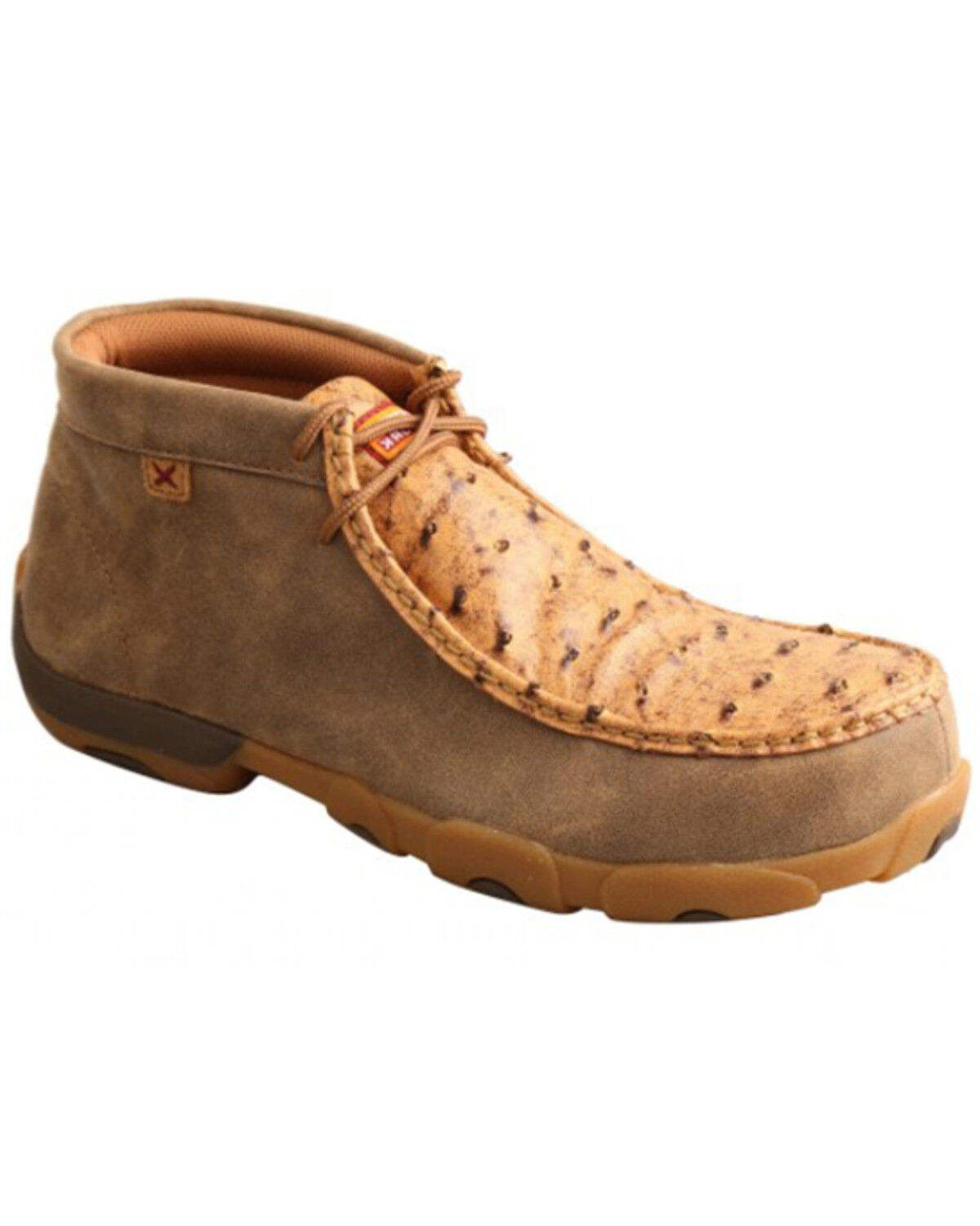 Image #1 - Twisted X Men's Exotic Full-Quill Ostrich Skin Work Shoes - Nano Composite Toe, , hi-res