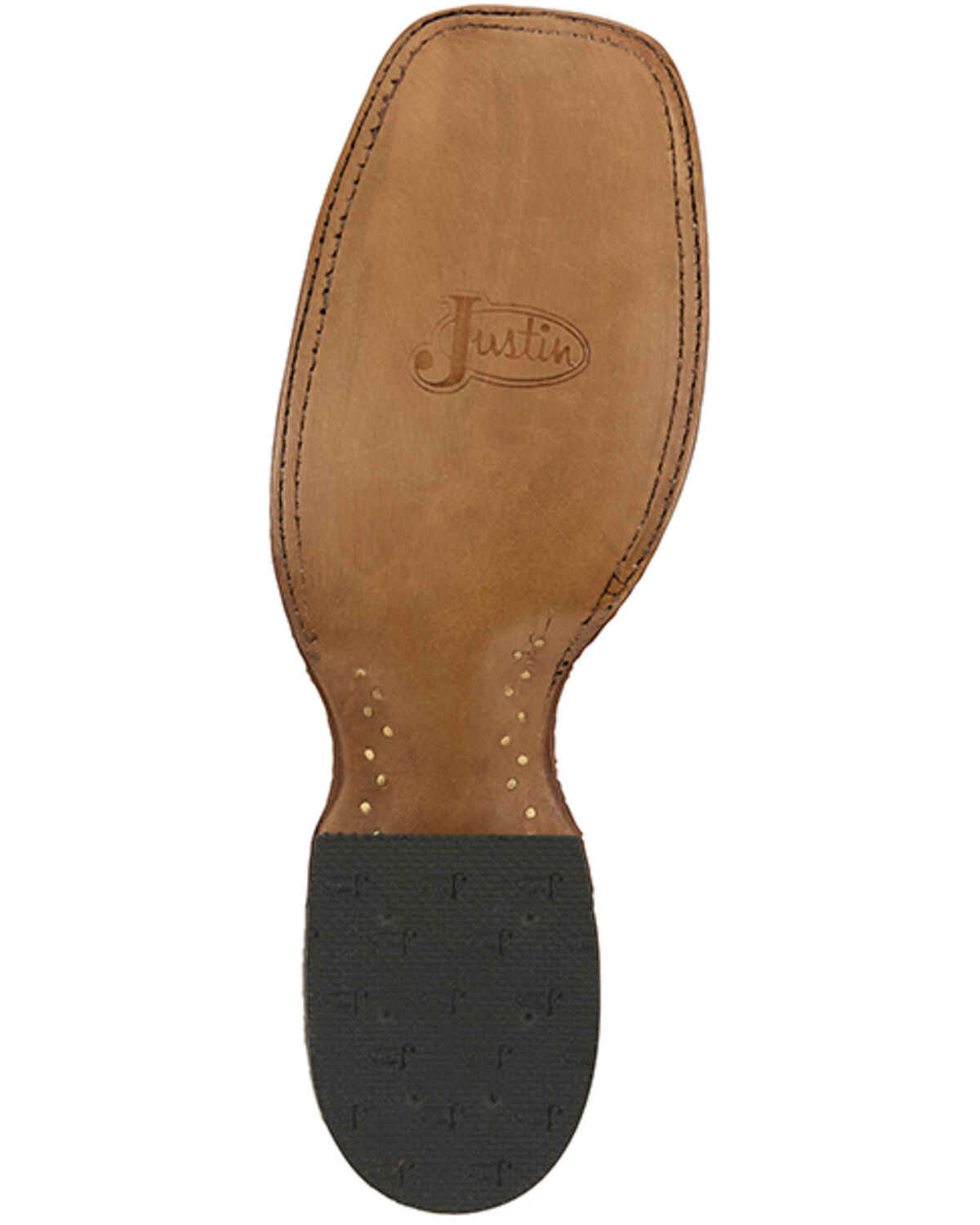 Image #7 - Justin Men's Rancho Western Boots - Broad Square Toe, Tan, hi-res
