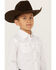 Image #2 - Wrangler Boys' Solid Long Sleeve Pearl Snap Western Shirt, White, hi-res