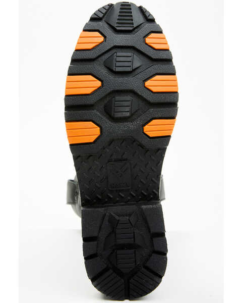 Image #7 - Hawx Men's 11" Industrial Wellington Work Boots - Composite Toe , Black, hi-res