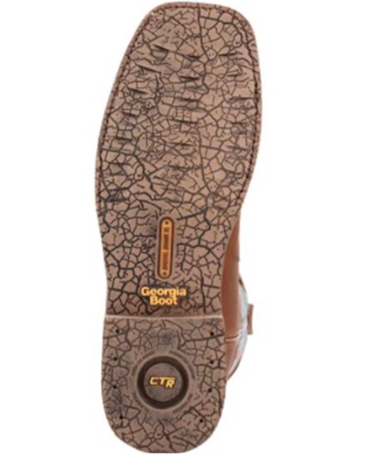 Image #4 - Georgia Boot Men's Carbo-Tec Waterproof Pull On Safety Western Boots - Square Toe, Brown, hi-res