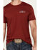 Image #3 - Cody James Men's Long Horn Short Sleeve Graphic T-Shirt, Burgundy, hi-res