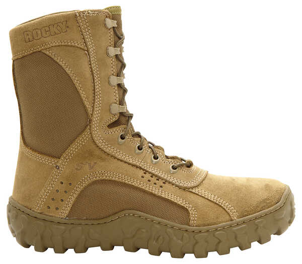 Rocky S2V Tactical Military Boots - Steel Toe, Brown, hi-res