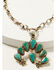 Image #3 - Erin Knight Designs Women's Vintage Sterling Plated Chain with Turquoise Squash Blossom, Turquoise, hi-res