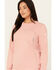 Image #4 - Ariat Women's FR American Rose Long Sleeve Work T-Shirt, Dark Pink, hi-res