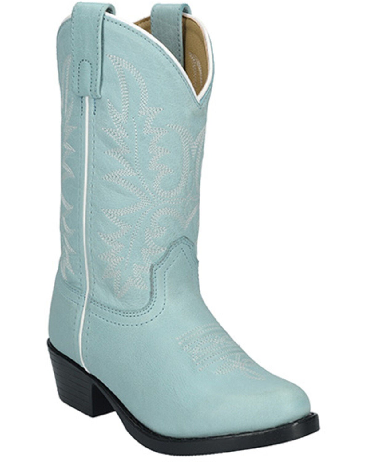 Smoky Mountain Girls' Denver Western Boots - Round Toe, Light Blue, hi-res