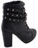 Image #9 - Milwaukee Leather Women's Studded Buckle Strap Laced Boots - Round Toe, Black, hi-res