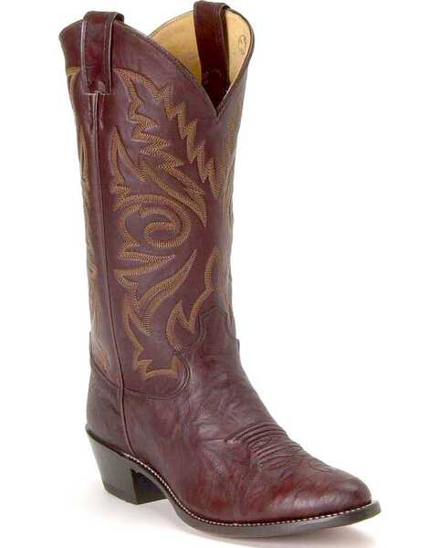 Image #1 - Justin Men's Marbled Deerlite Western Boots - Medium Toe, Dark Brown, hi-res