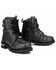 Image #1 - Milwaukee Leather Women's Lace-To-Toe Studded Motorcycle Boots - Round Toe, Black, hi-res