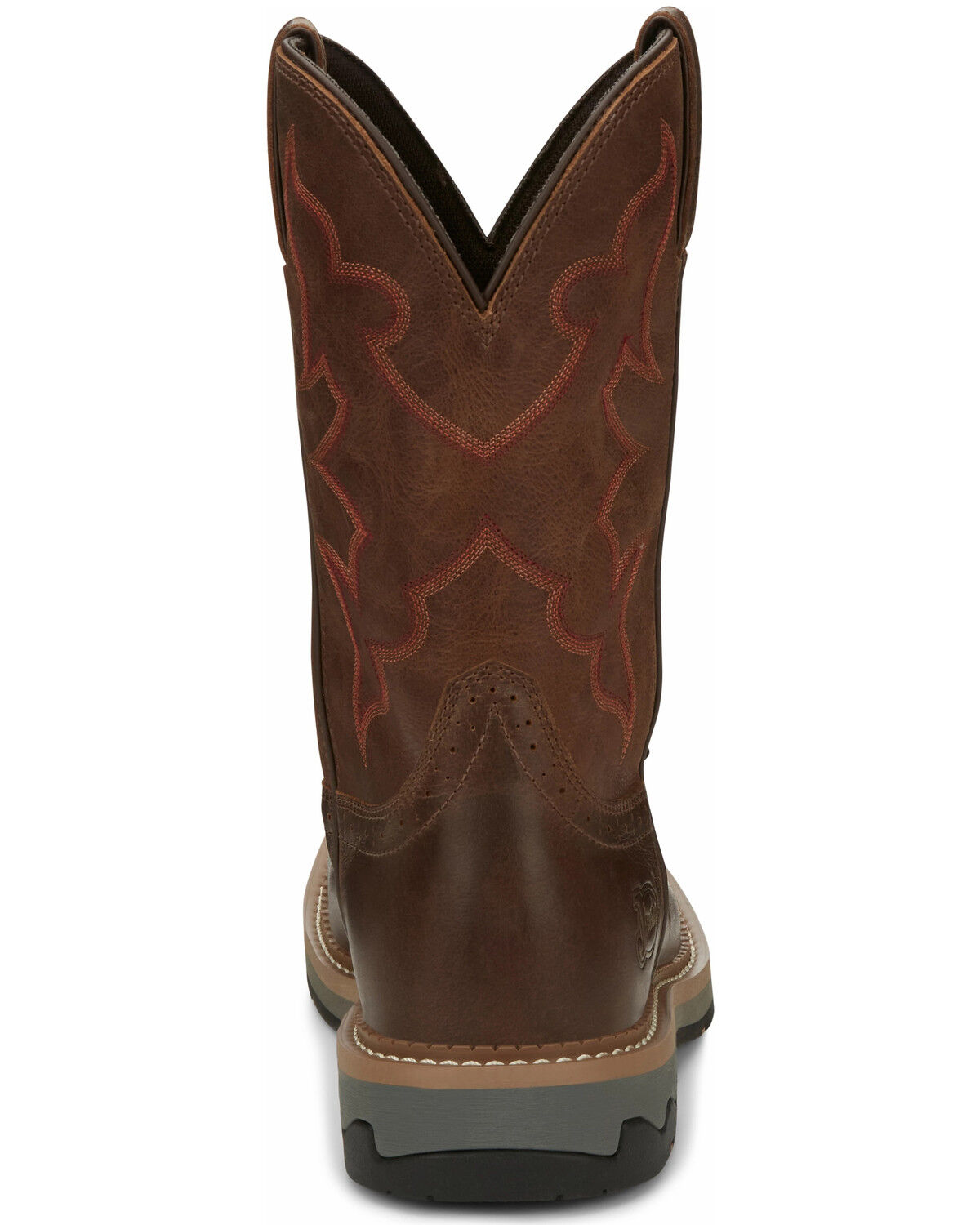Image #4 - Justin Men's Boot Barn Exclusive Carbide Western Work Boots - Composite Toe, Brown, hi-res