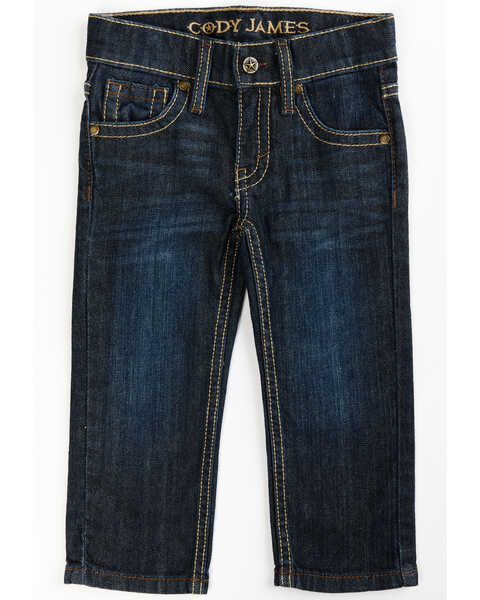 Cody James Toddle Boys' Sheridan Dark Wash Mid Rise Stretch Slim Straight Jeans , Medium Wash, hi-res