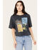 Cleo + Wolf Women's Botanical Boxy Cropped Short Sleeve Graphic Tee, Indigo, hi-res