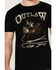 Image #3 - Cody James Men's Outlaw Short Sleeve Graphic T-Shirt, Black, hi-res