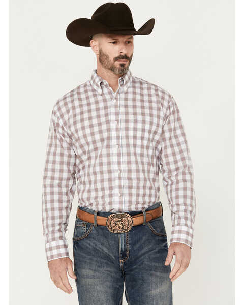 Image #6 - Wrangler Men's Assorted Riata Plaid Print Long Sleeve Button-Down Western Shirt, Multi, hi-res