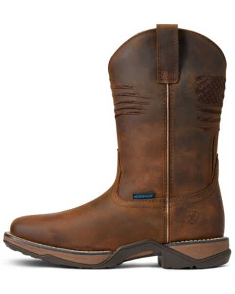 Image #2 - Ariat Women’s Anthem Patriot Waterproof Western Performance Boots – Broad Square Toe, Brown, hi-res