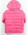 Image #3 - Urban Republic Girls' Quilted Packable Puffer Hooded Jacket, Fuchsia, hi-res