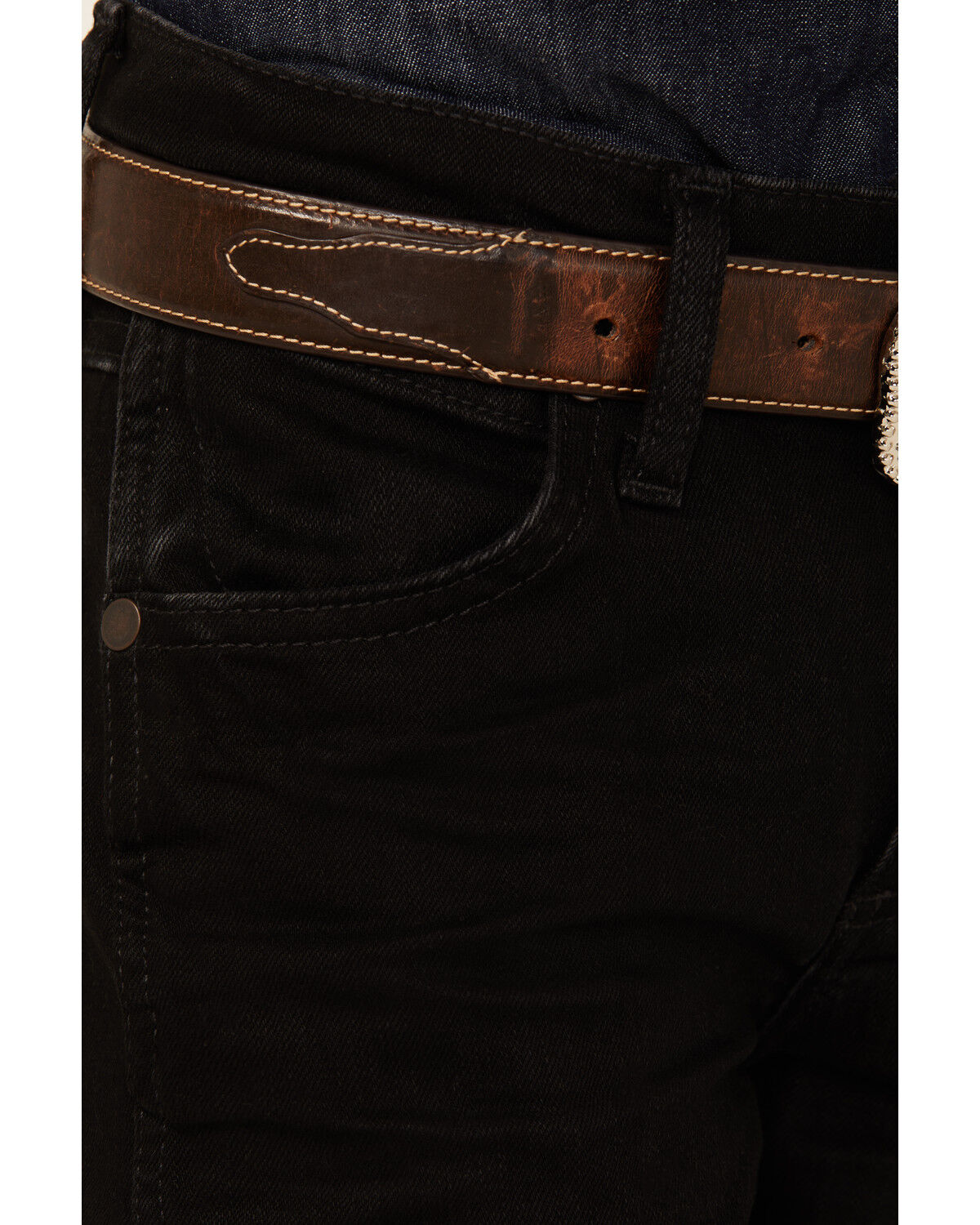 Image #2 - Wrangler Retro Boys' Slim Straight Stretch Denim Jeans, Black, hi-res