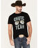 Image #1 - Rock & Roll Denim Men's Dale Brisby Chute Yeah Graphic Short Sleeve T-Shirt, Black, hi-res