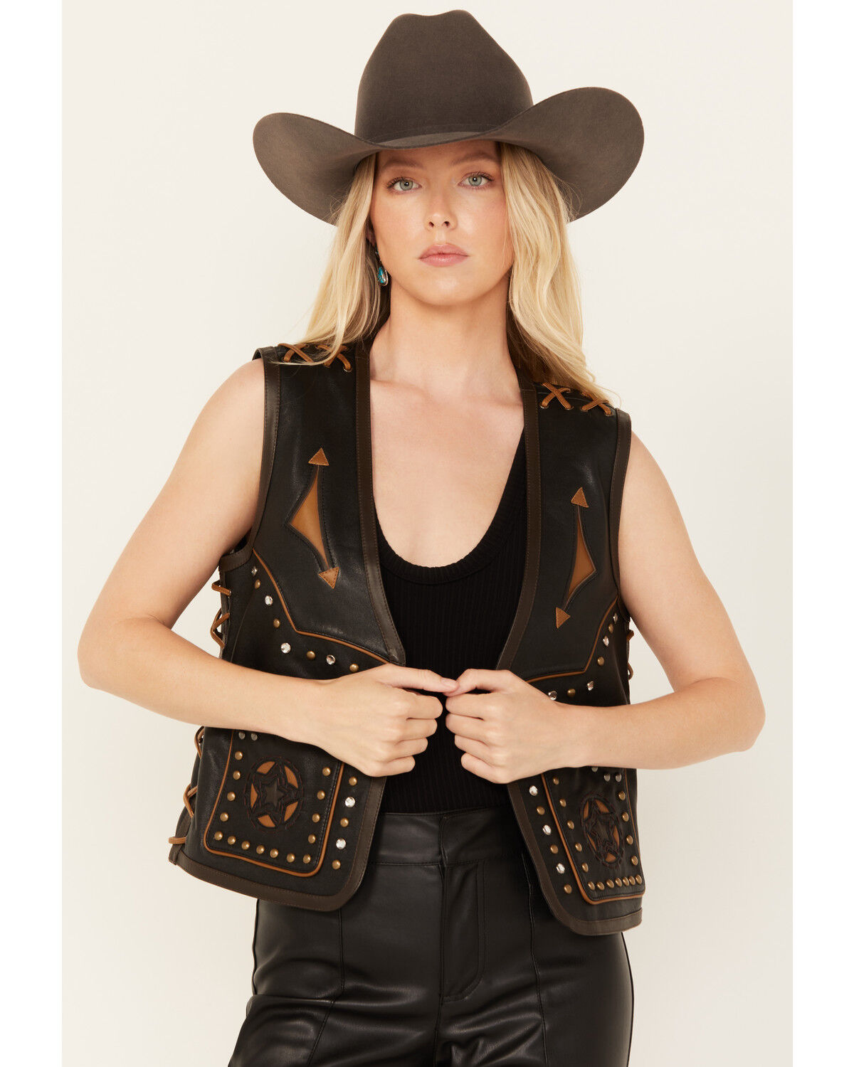 Image #1 - Double D Ranch Women's Free Reign Vest, Black, hi-res