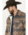 Image #2 - Rock & Roll Denim Men's Southwestern Sherpa Lined Shirt Jacket, Charcoal, hi-res
