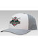 Ropesmart Men's White Serape Solo Embroidered Steerhead Patch Mesh-Back Ball Cap , White, hi-res