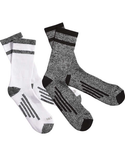Image #1 - Justin Men's JUSTDRY Half Cushion 2-Pair Socks , Black, hi-res
