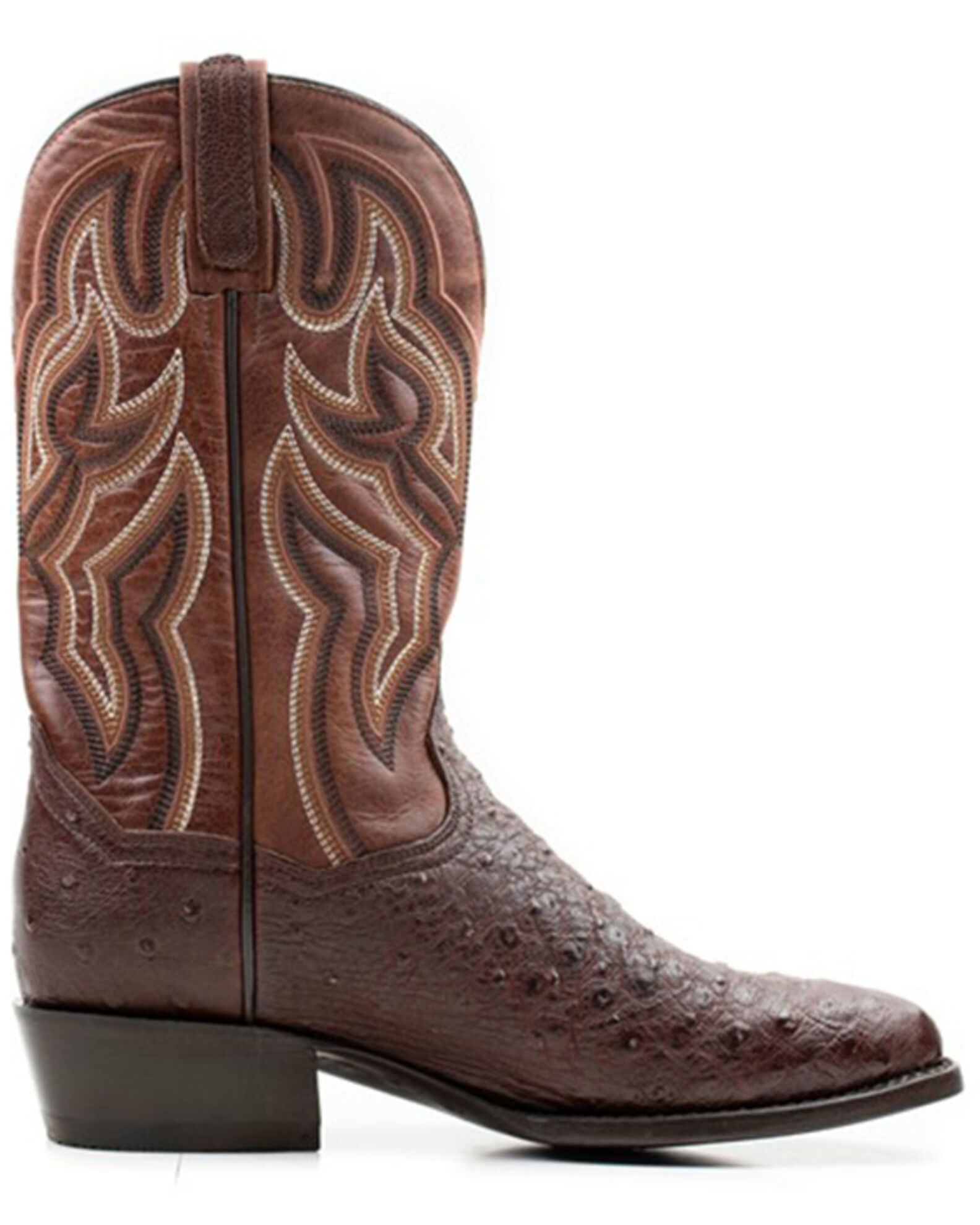 Dan Post Men s 12 Hand Ostrich Quill Exotic Western Boots Round Toe Sheplers