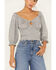 Image #2 - Wild Moss Women's Lurex Keyhole Top, Black, hi-res