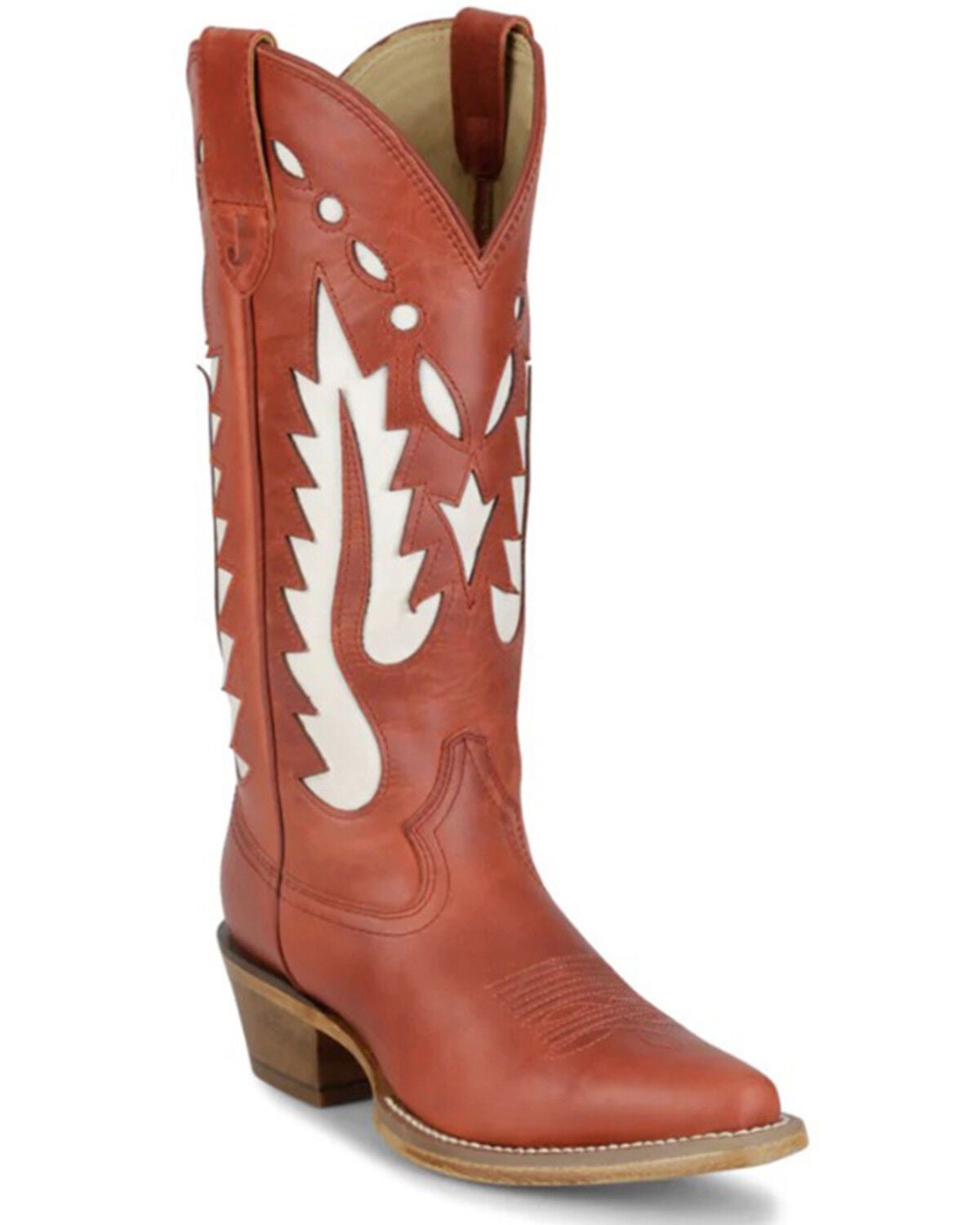 Justin Women's Evelyn Western Boots - Snip Toe, Red, hi-res