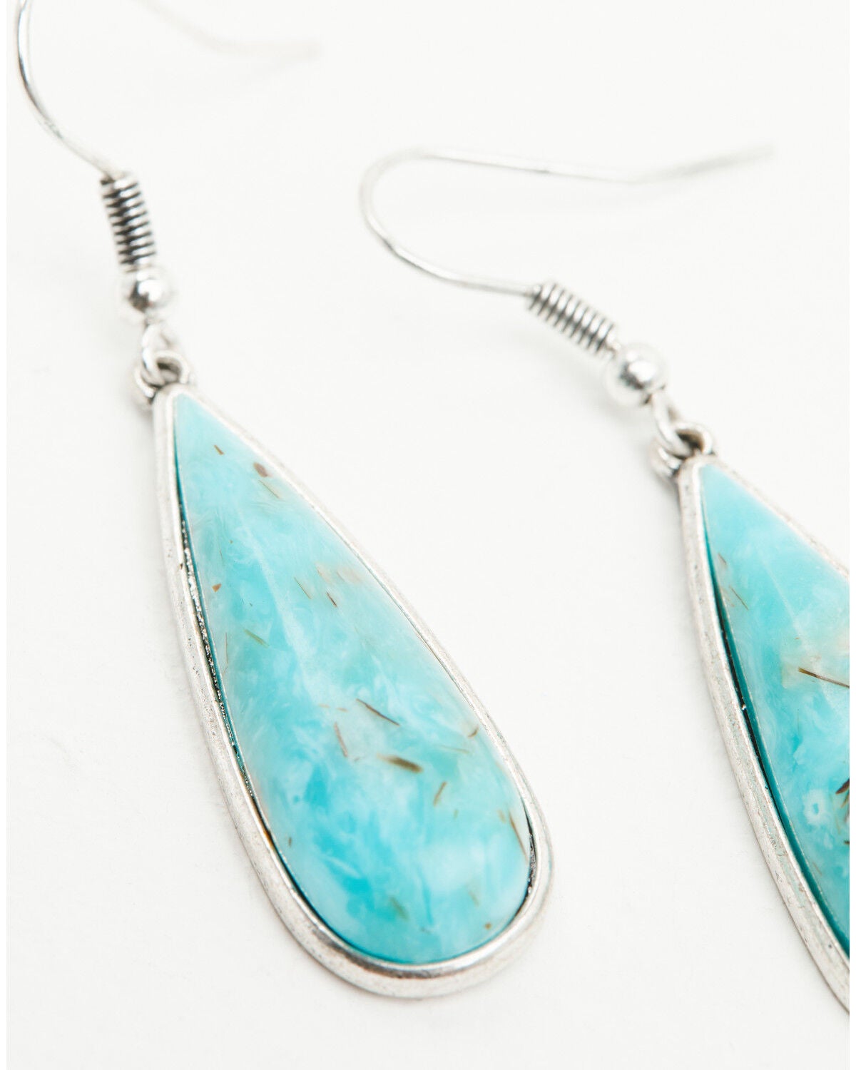 Image #2 - Shyanne Women's Ridge Canyon Turquoise Teardrop Earrings, Silver, hi-res