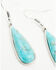 Image #2 - Shyanne Women's Ridge Canyon Turquoise Teardrop Earrings, Silver, hi-res