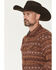 Image #2 - Cody James Men's Red Label Southwestern Print Long Sleeve Snap Flannel Shirt, Red, hi-res