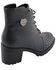 Image #9 - Milwaukee Leather Women's Studded Rocker Boots - Round Toe, Dark Grey, hi-res