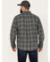 Image #4 - Brothers and Sons Men's Casual Plaid Print Long Sleeve Button-Down Western Flannel Shirt, Charcoal, hi-res