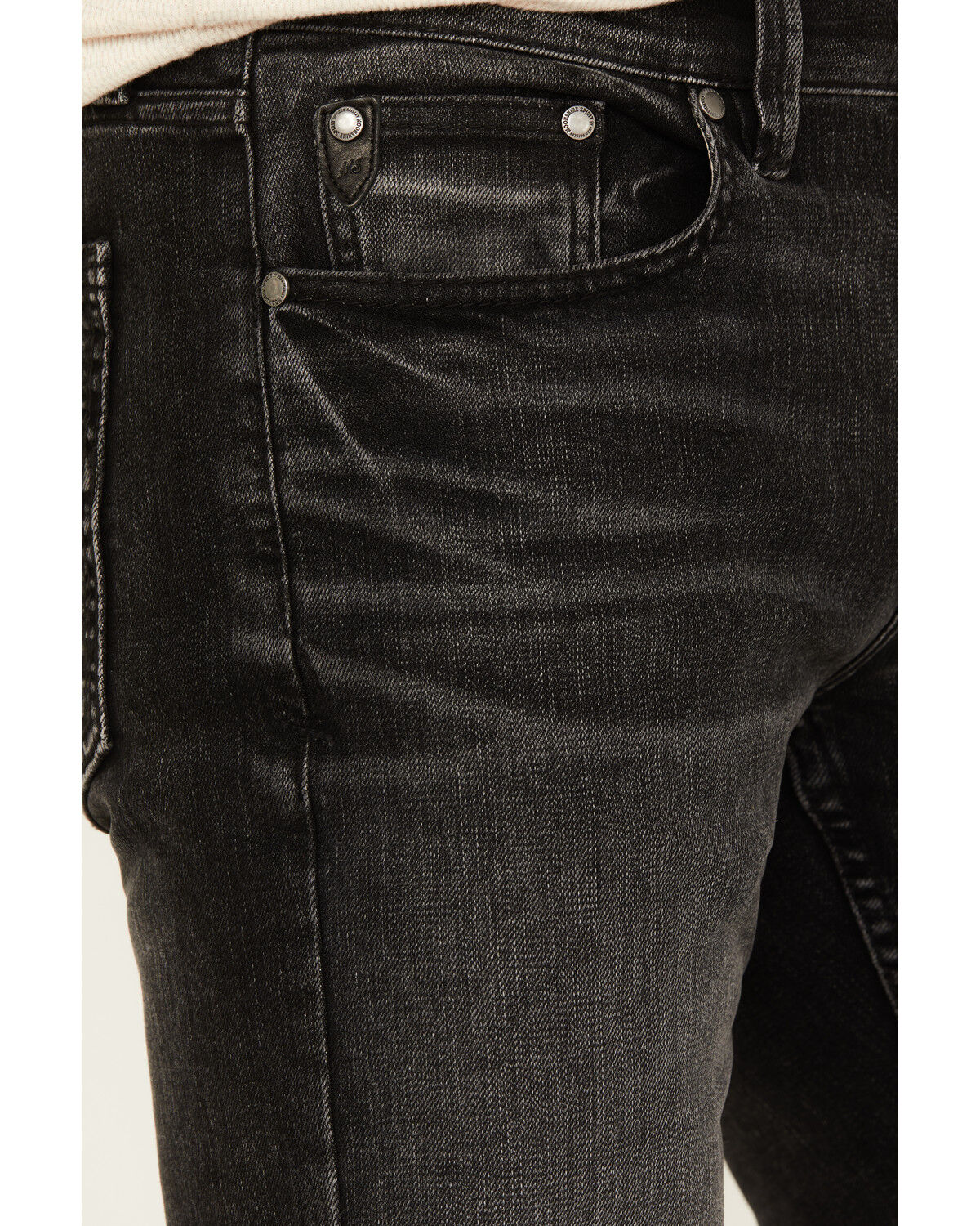 Image #2 - Moonshine Spirit Men's Rocky Mountain Black Wash Slim Straight Stretch Denim Jeans, Black, hi-res