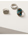 Image #1 - Idyllwind Women's Steer Head Ring Set - 3 Piece, Silver, hi-res