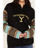 Image #3 - Changes Women's Serape Striped Yellowstone Hoodie, Teal, hi-res