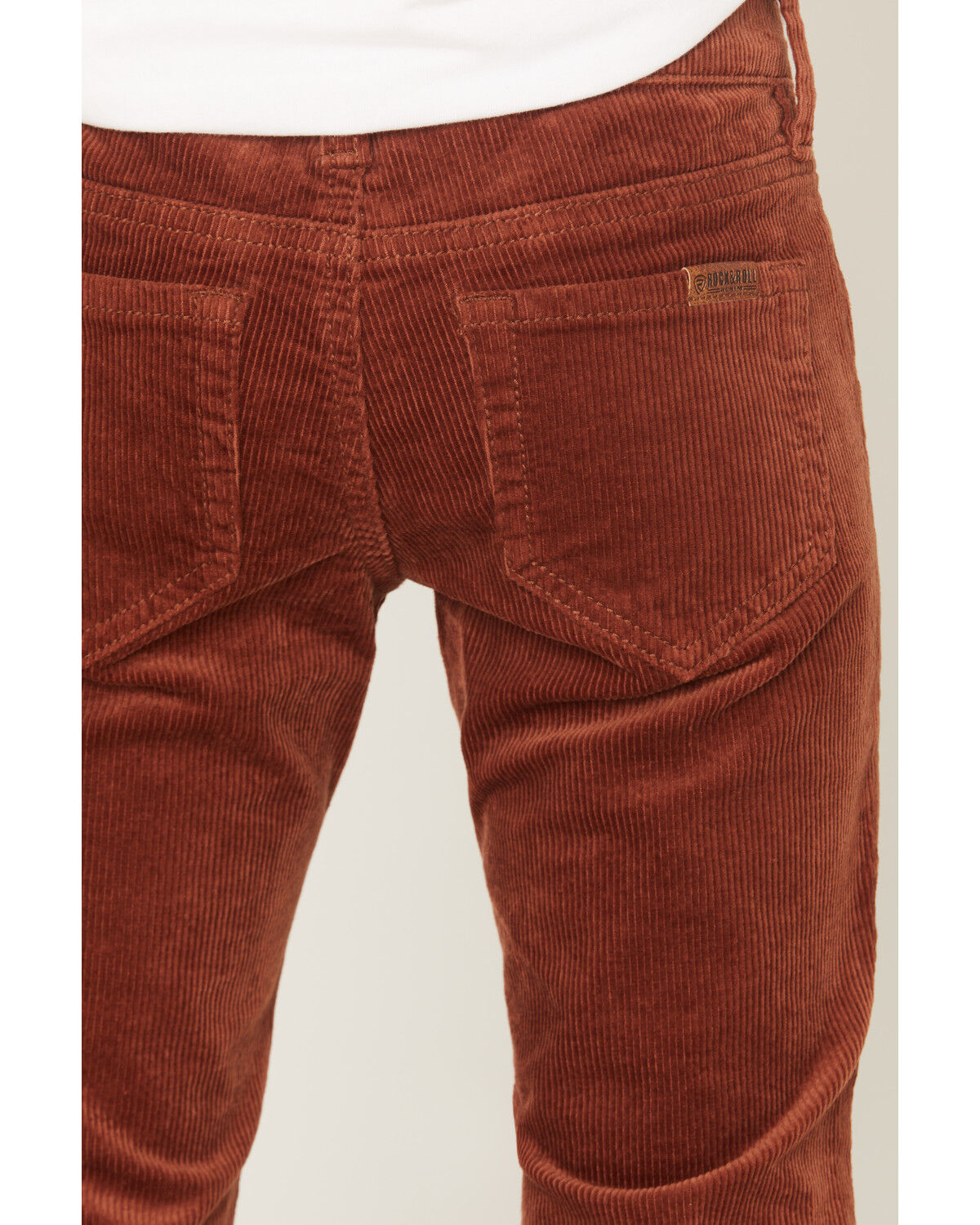 Image #4 - Rock & Roll Denim Girls' Corduroy Flare Stretch Jeans, Rust Copper, hi-res