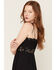 Image #2 - Sadie & Sage Women's Pintuck Lace Sleeveless Midi Dress, Black, hi-res