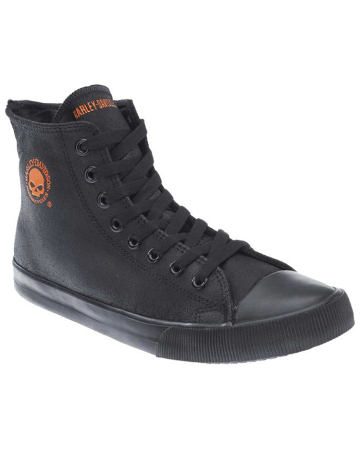 Image #1 - Harley Davidson Men's Baxter Hi-Cut Casual Sneakers, Black, hi-res