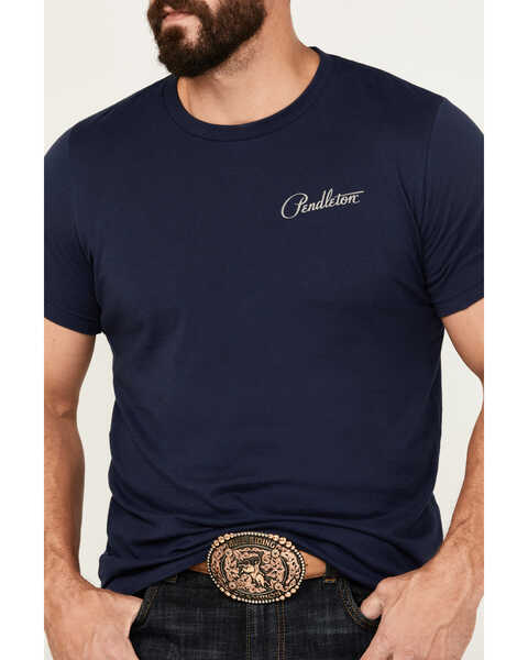 Image #4 - Pendleton Men's Bridge Creek Diamond Short Sleeve T-Shirt, Navy, hi-res