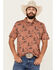 Image #1 - Hooey Men's Hot-Shot Allover Cactus Print Short Sleeve Polo , , hi-res
