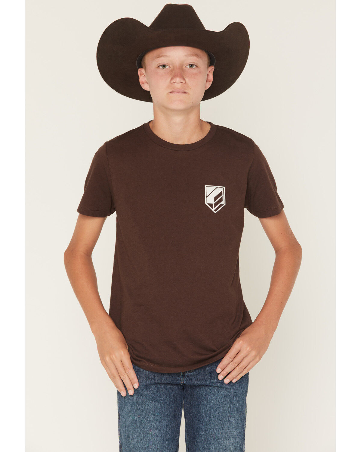 Image #2 - RANK 45® Boys' Gallop Short Sleeve Graphic T-Shirt, Brown, hi-res