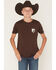 Image #2 - RANK 45® Boys' Gallop Short Sleeve Graphic T-Shirt, Brown, hi-res