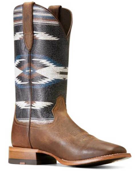 Image #1 - Ariat Men's Frontier Chimayo Western Boots - Broad Square Toe, Brown, hi-res